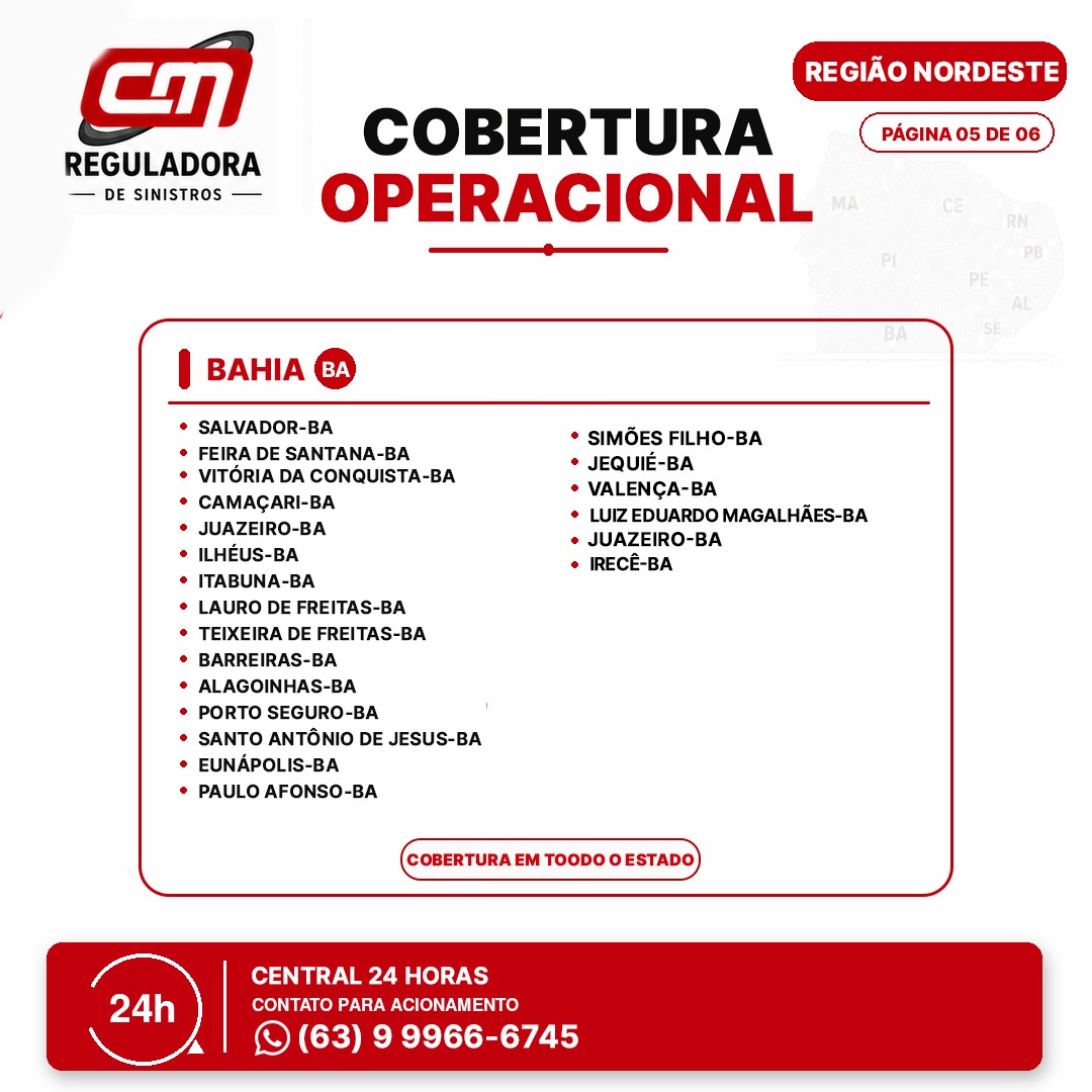 Cobertura Operacional - Região Nordeste - Página 5 de 6 - Bahia